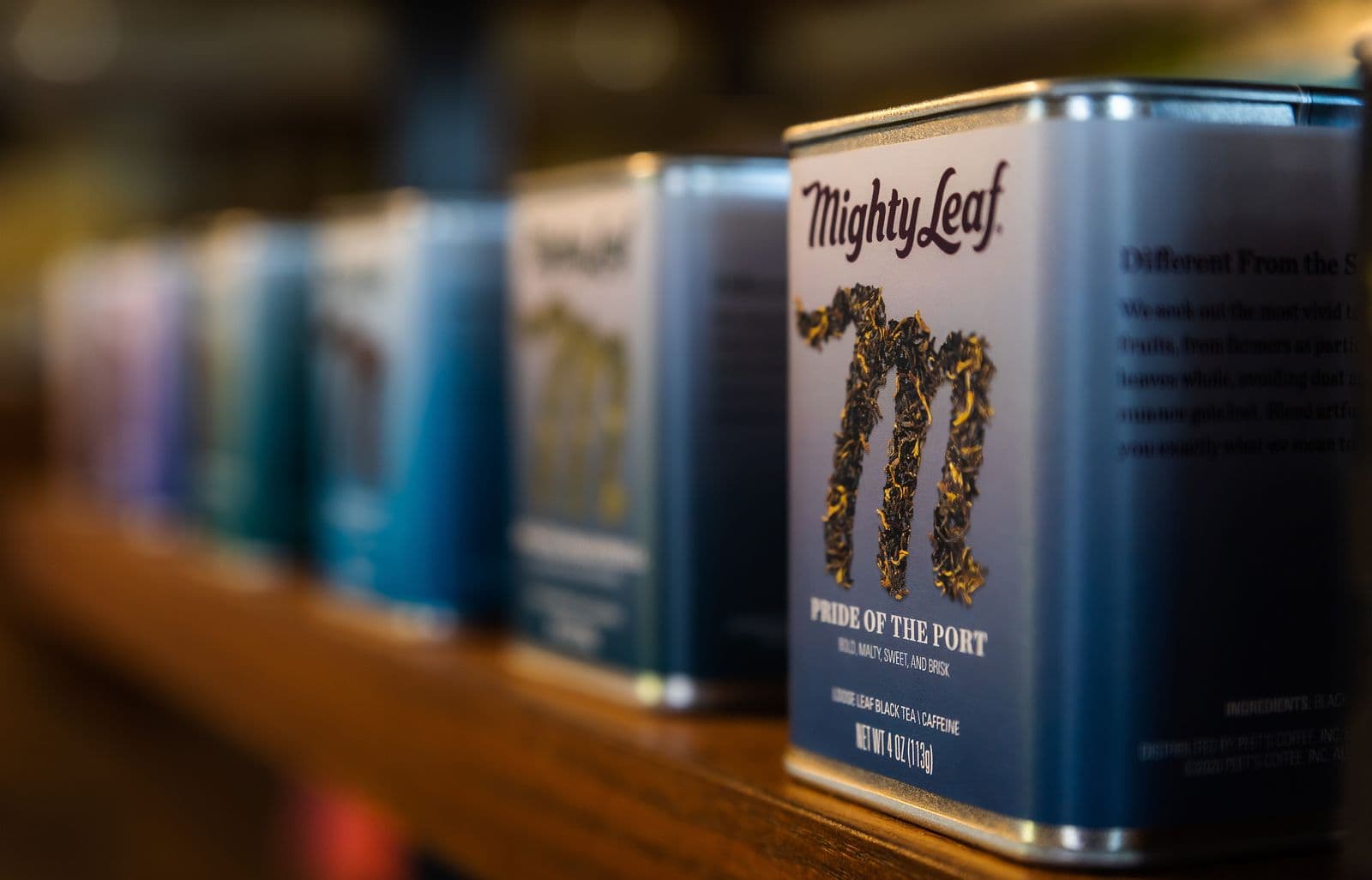 Branded product packaging displayed on a retail shelf